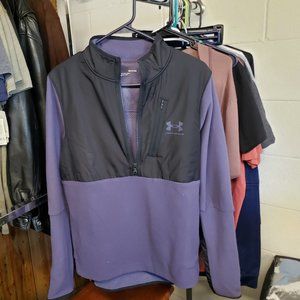 UNDER ARMOUR ~ Half Zip Pullover ~ Loose Small ~ Purple & Black